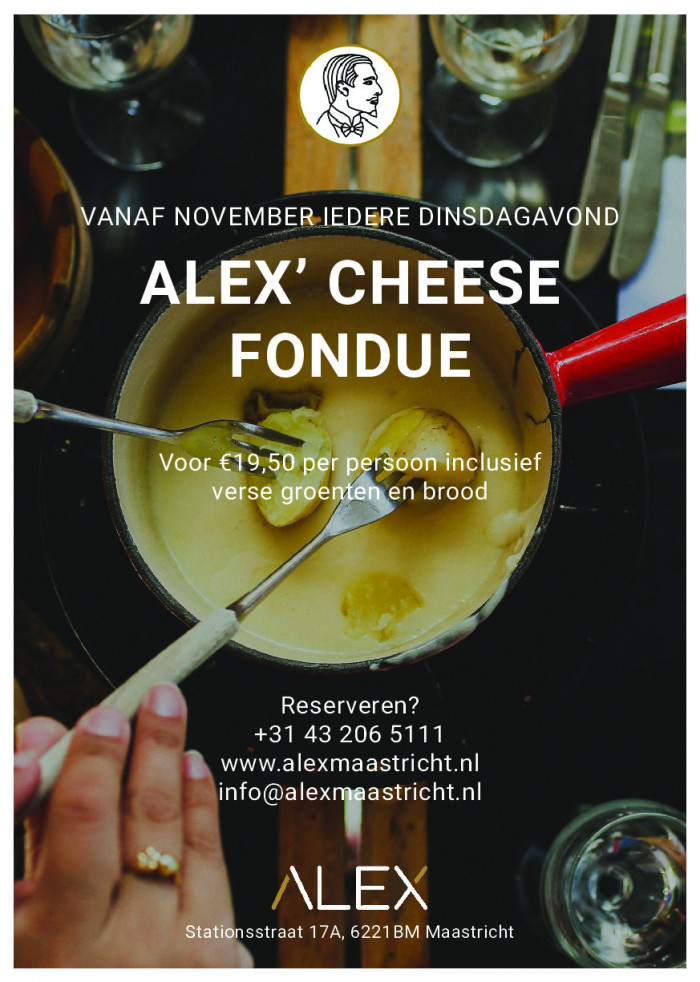 Nieuw: Kaasfondue op dinsdag! 